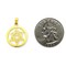 14K Yellow Gold Jewish Chai Star of David Pendant Jewerly 26.1mm x 18.6mm
